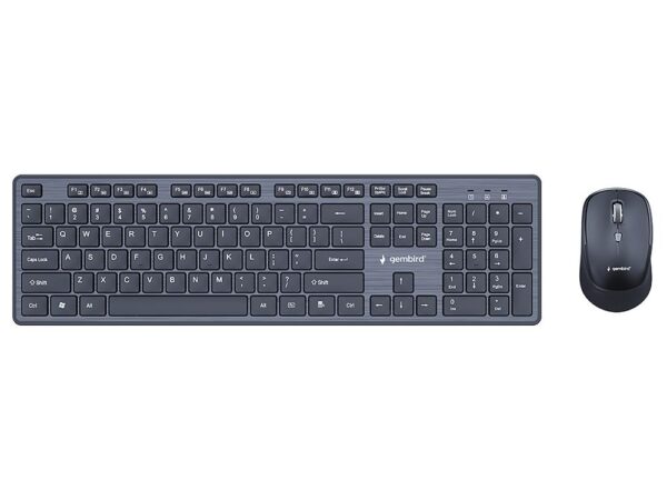 Gembird juhtmevaba klaviatuuri-hiire komplekt ENG Desktop BK KBS-WCH-04