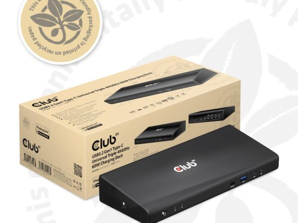 ELKO: 1427788 Club3D USB-C docking station 60W CSV-1562