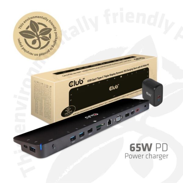 Club3D USB-C 65W dokkimisjaam