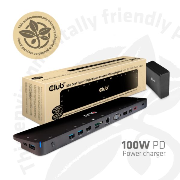Club3D USB-C docking station 100W (CSV-1564W100)