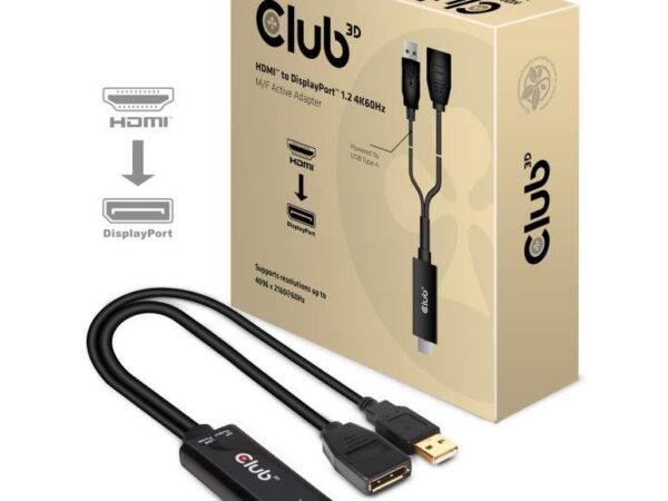 ELKO: 1427842 Club3D aktiivne HDMI to DisplayPort adapter CAC-1331