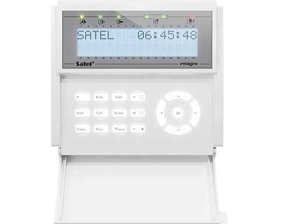 Satel Integra lcd klaviatuur valge INT-KLCD-W