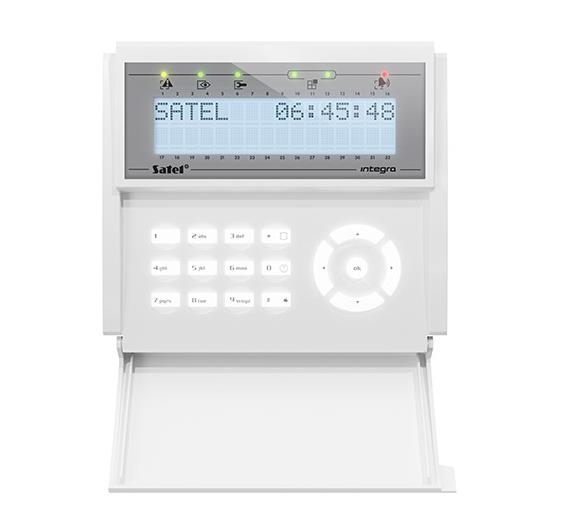 Satel Integra lcd klaviatuur valge INT-KLCD-W