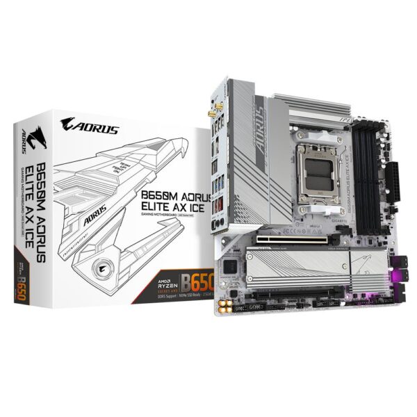 Gigabyte B650M Aorus Elite AX ICE emaplaat