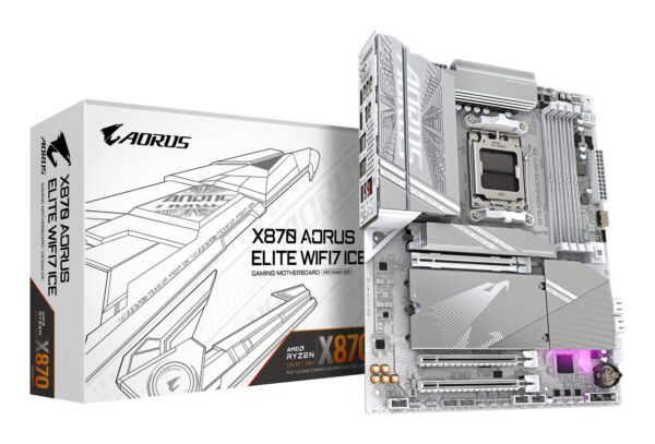 Gigabyte X870 AORUS Elite WiFi7 Ice emaplaat AM5