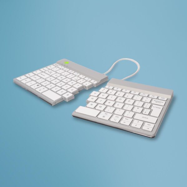Poolitatud ergonoomiline klaviatuur R-Go Tools Break valge