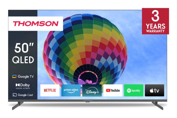 Thomson 50QG4S14 | 50” QLED 4K Smart TV | Google TV | UHD | WiFi | Bluetooth