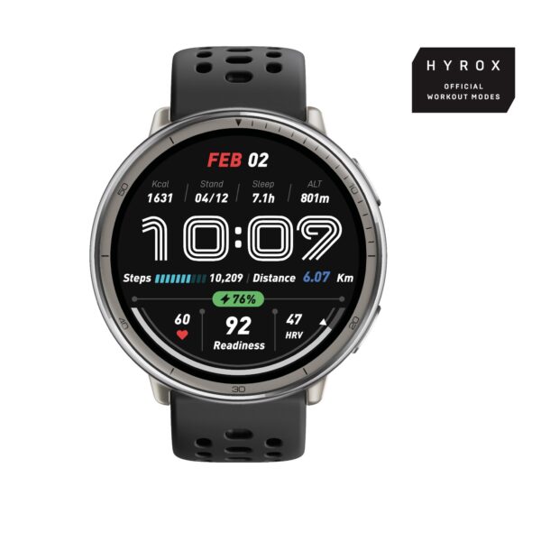 Amazfit | Active 2 nutikell | W2437GL7N | Must/Hõbe