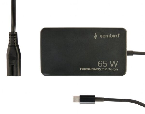 Gembird sülearvuti toiteadapter 65W NPA-AC-PDQC65-01