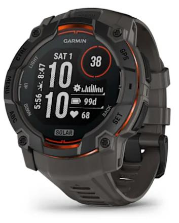 Garmin | Instinct 3 Solar nutikell | 010-02935-00 | Must/Charcoal