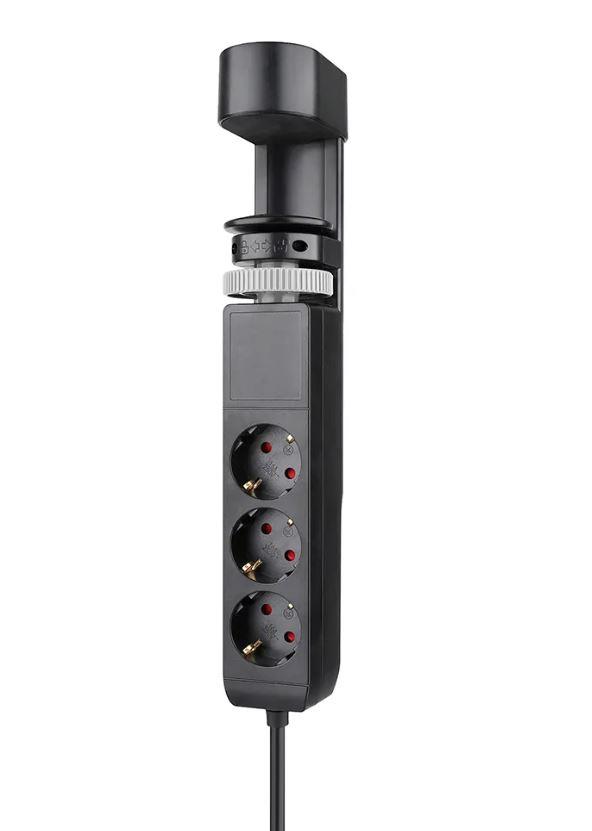 Neomounts lauasisene pistikupesa USB-ga DS22-840BL6 must