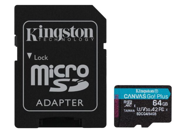 Kingston | microSDXC mälukaart 64GB | UHS-I adapteriga | SDCG4/64GB
