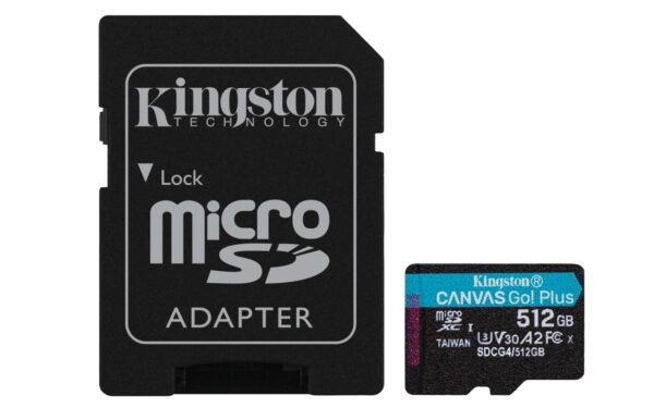 Kingston | microSDXC mälukaart 512GB | UHS-I adapteriga | SDCG4/512GB