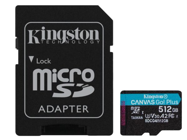 Kingston | microSDXC mälukaart 512GB | UHS-I adapteriga | SDCG4/512GB