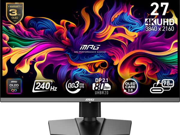 MSI MPG 272URX 27” QD-OLED 4K mängurimonitor
