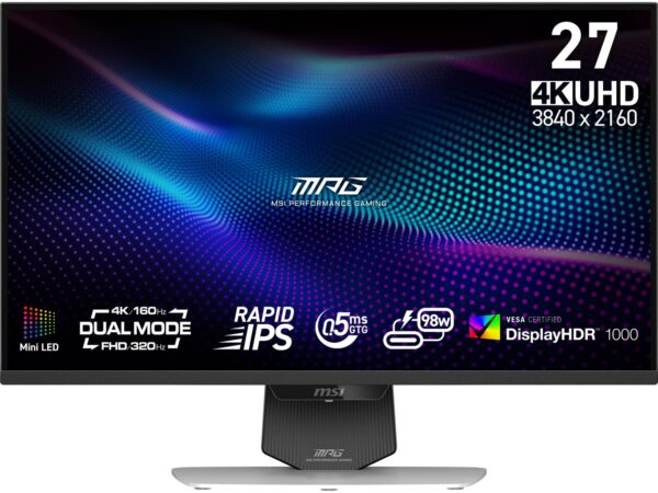 ELKO: 1437937 MSI MPG 274URDFW E16M 27" 4K mängurimonitor (valge)