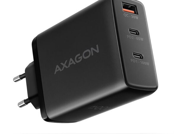 ELKO: 1438507 Axagon seinlaadija USB 100W GaN 3-port ACU-DPQ100