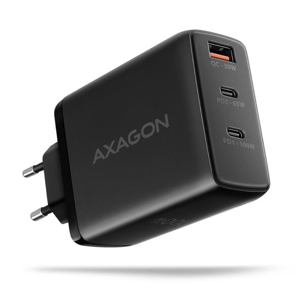 Axagon seinlaadija USB 100W GaN 3-port ACU-DPQ100