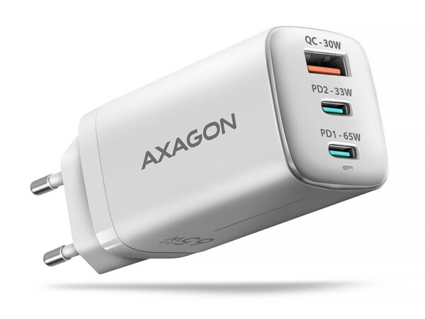 ELKO: 1438510 Axagon seinlaadija USB 65W GaN 3-port ACU-DPQ65W