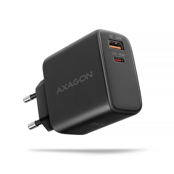 Axagon seinlaadija USB 45W GaN 2-port ACU-PQ45
