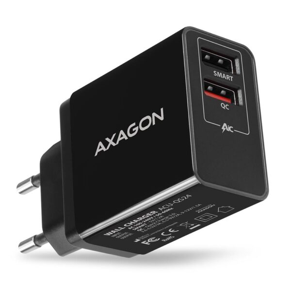 Axagon seinalaadija 24W 2xUSB