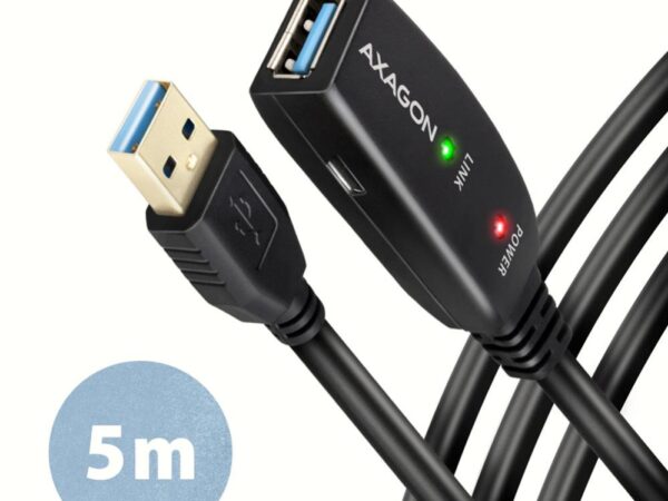 Axagon | USB3.2 aktiivne pikendus A-M/A-F 5m | ADR-305