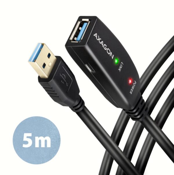 Axagon | USB3.2 aktiivne pikendus A-M/A-F 5m | ADR-305