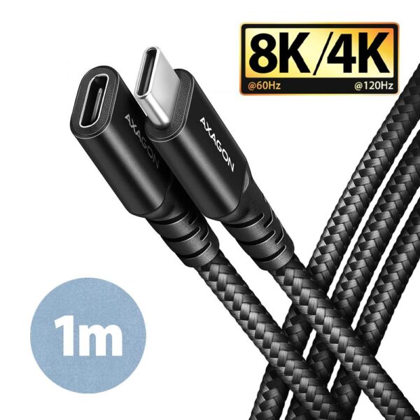 Axagon | USB-C pikenduskaabel | BUCM32-CF10AB | 1m | Must