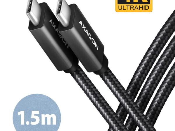 ELKO: 1438660 Axagon | USB-C to USB-C kaabel | BUCM32-CM15AB | 1.5m | 100W | Must