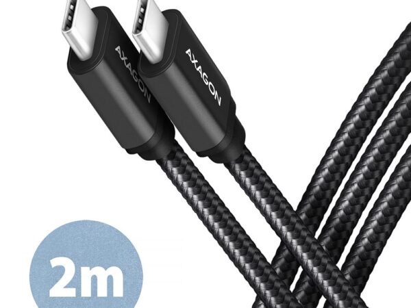ELKO: 1438677 Axagon | USB-C to USB-C kaabel | BUCM3-CM20AB | 2m | 60W | Must