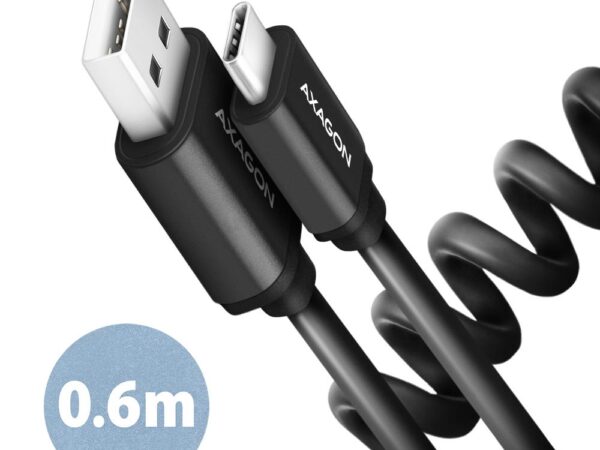 Axagon | USB-C to USB2.0 Twister kaabel | BUCM-AM10TB | 0.6m | Must