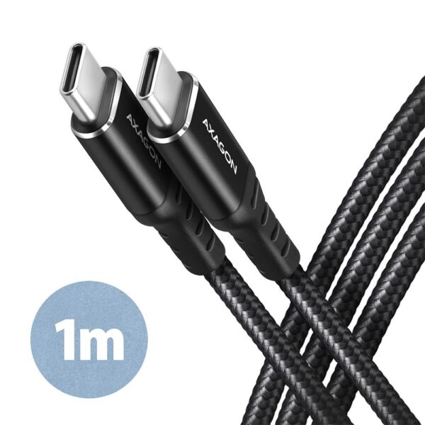 ELKO: 1438688 Axagon | USB-C to USB-C kaabel | BUCM-CM10AB | 1m | 60W | Must
