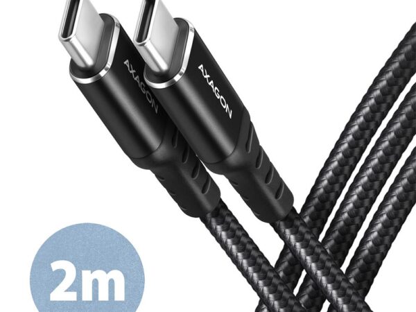 ELKO: 1438691 Axagon | USB-C to USB-C kaabel | BUCM-CM20AB | 2m | 60W | Must