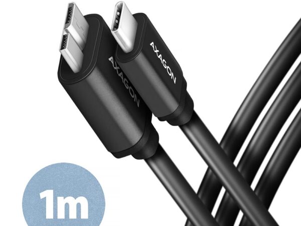 ELKO: 1438694 Axagon | USB-C to Micro-B kaabel | BUMM3-CM10AB | 1m | Must