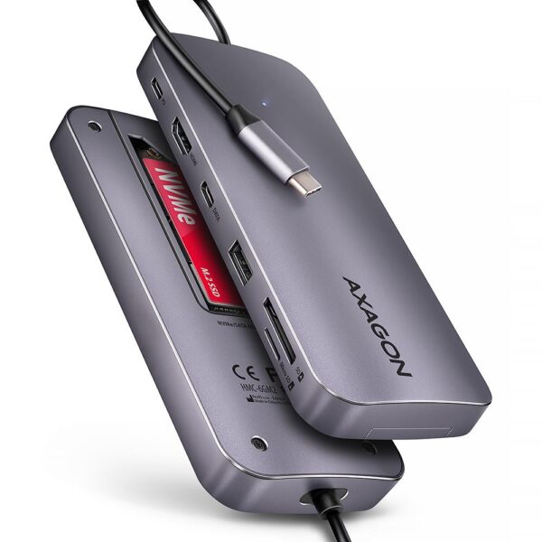 Axagon USB-C jaotur 6in1 HMC-6GM2