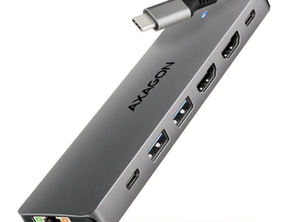 ELKO: 1438768 Axagon USB-C jaotur 7in1 Dual 4K HMC-7HX2