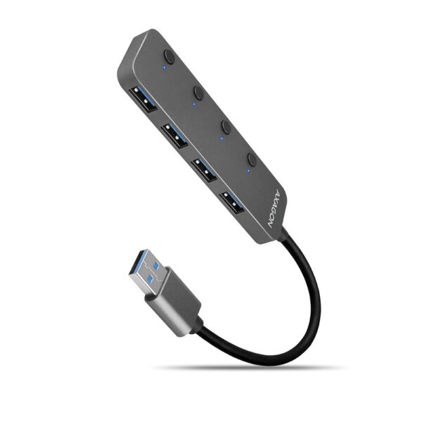 Axagon USB hub switch 4-port 0.2m HUE-MSA