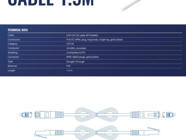 Teltonika Ethernet kaabel 1.5m