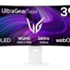 ELKO: 1439878 LG 39” kumer OLED mängurimonitor 39GX90SA-W valge