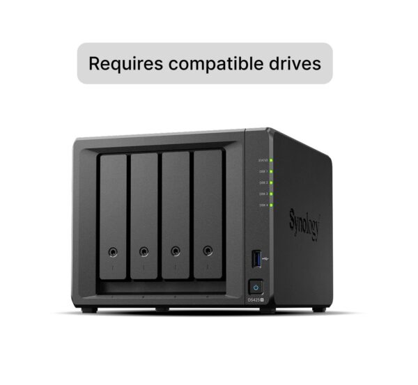 Synology DS425+ 4-bay NAS server (2GB RAM)