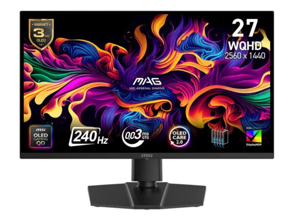 ELKO: 1441352 MSI MAG 273QP 26.5” QD-OLED mängurimonitor must