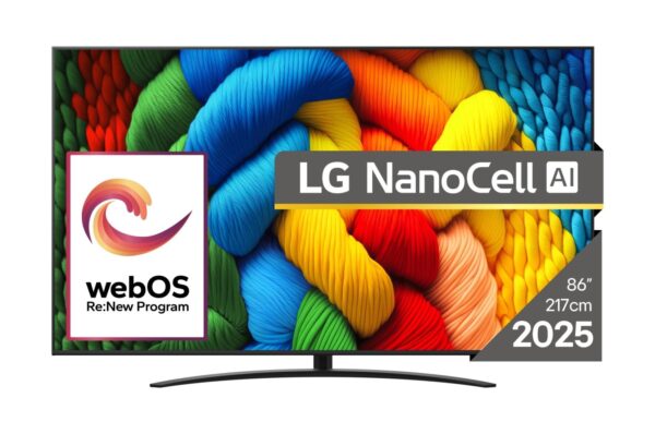 ELKO: 1442095 LG 86NANO81A3A | 86” NanoCell 4K Smart TV | webOS | UHD | WiFi | Bluetooth
