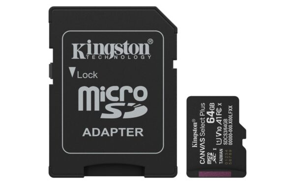 Kingston | microSDXC mälukaart 64GB | UHS-I adapteriga | SDCS3/64GB