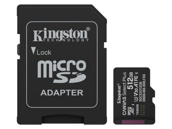 Kingston | microSDXC mälukaart 512GB | UHS-I adapteriga | SDCS3/512GB