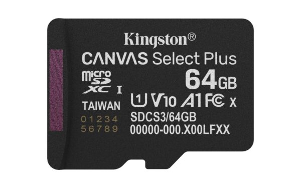 Kingston | microSDXC mälukaart 64GB | UHS-I | SDCS3/64GBSP