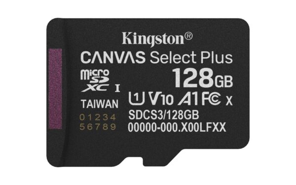 Kingston | microSDXC mälukaart 128GB | UHS-I | SDCS3/128GBSP