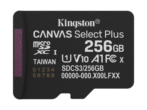 Kingston | microSDXC mälukaart 256GB | UHS-I | SDCS3/256GBSP