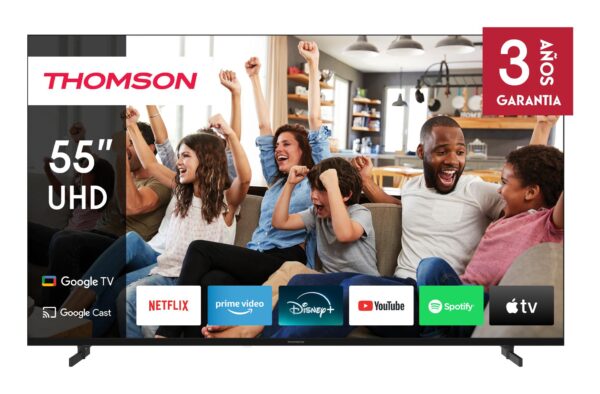 ELKO: 1444037 Thomson 55UG4S14 | 55” QLED 4K Smart TV | Google TV | Must | UHD