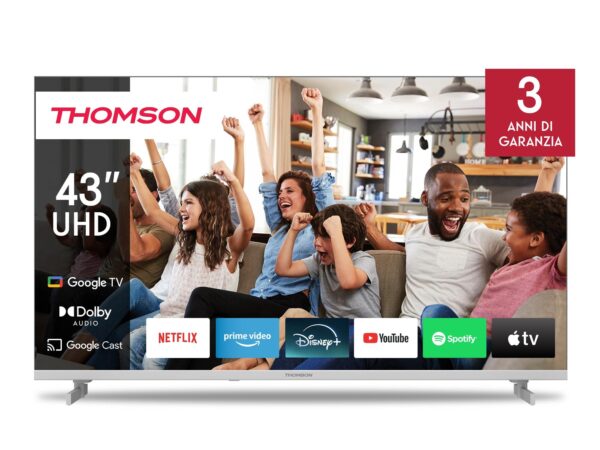 ELKO: 1444051 Thomson 43UG4S14W | 43” QLED 4K Smart TV | Google TV | Valge | UHD