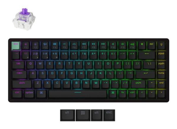 Keychron K2 HE must juhtmevaba klaviatuur